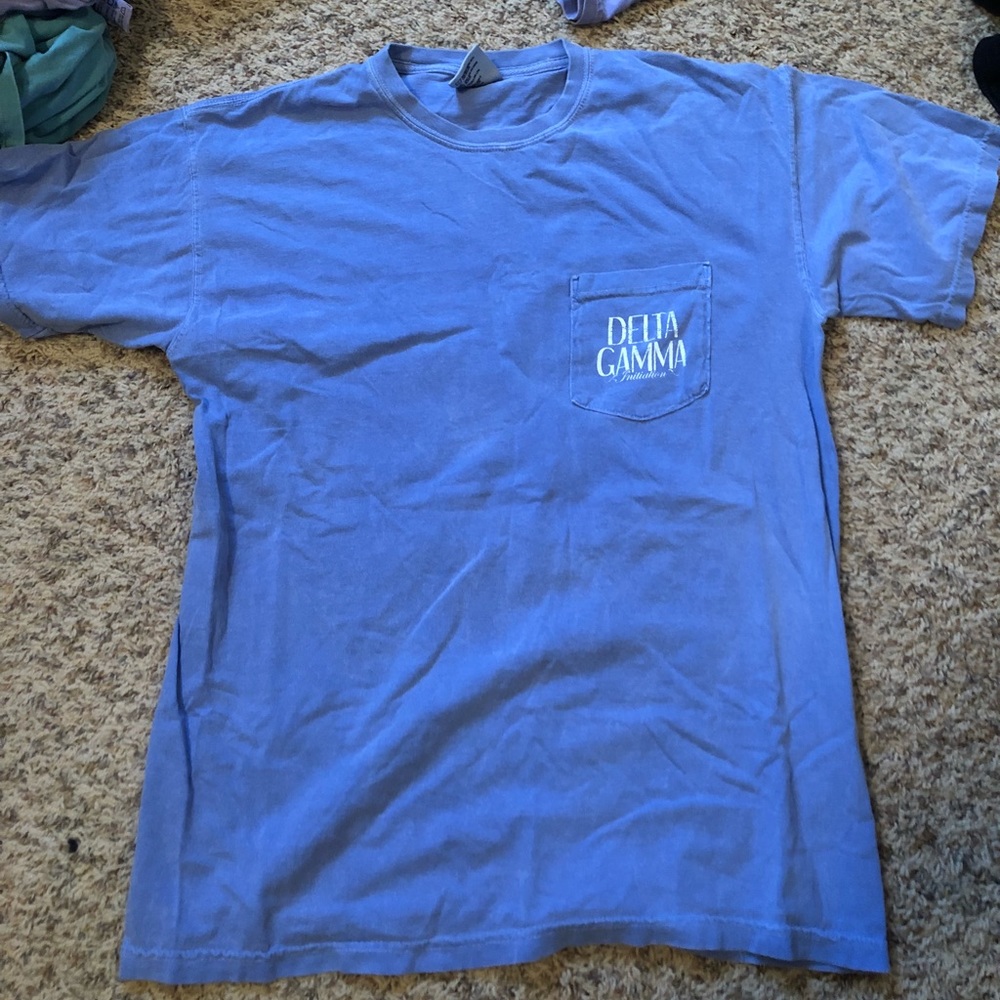 Blue Delta Gamma comfort colors shirt